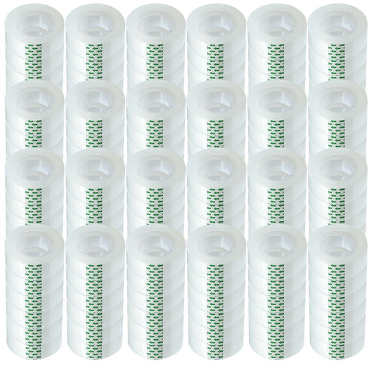 144 Rolls Transparent Tape Refills - 3/4-Inch x 1000 inch, 1 inch Core, Clear Gift Wrapping Tape Refill Roll for Office, Home, School