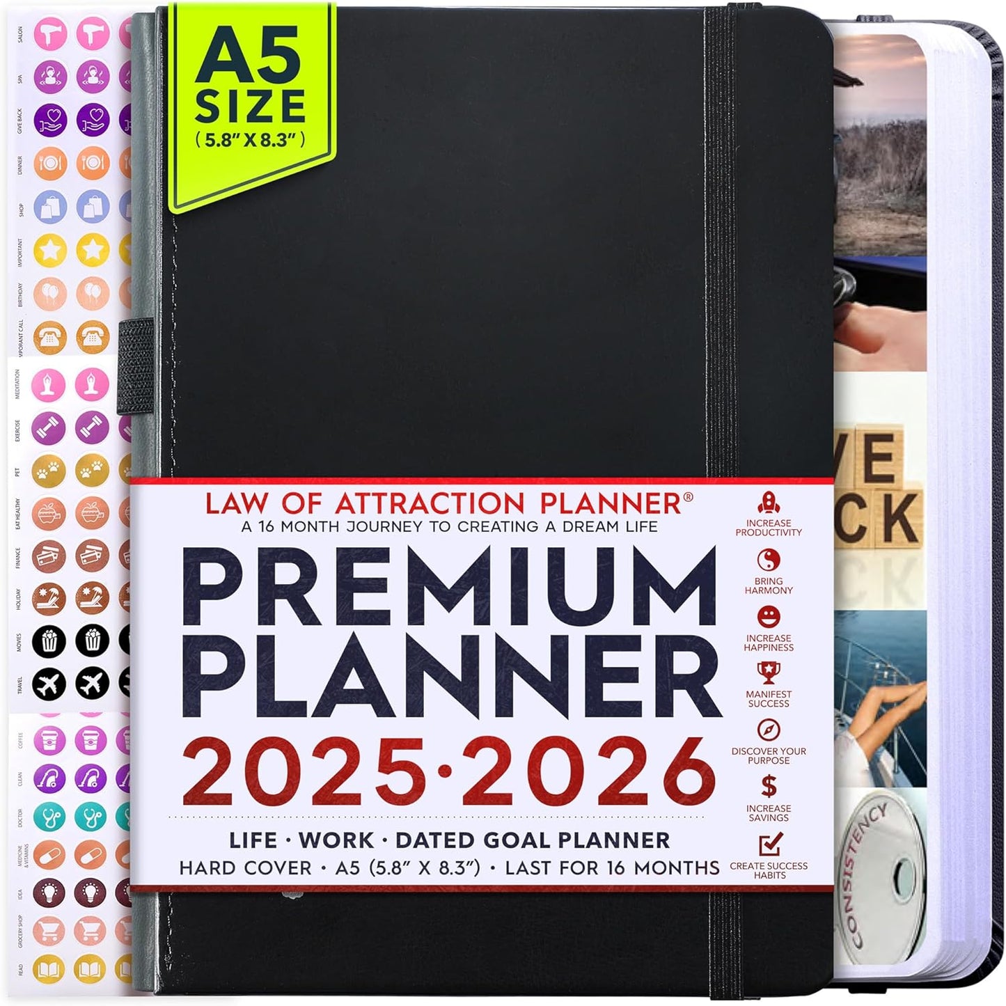 2025-2026 Planner Weekly and Monthly | 16-Month Life Planner to Increase Focus & Productivity | Reduce Overwhelm & Achieve Your Biggest Goals | Include Gift Box & Stickers | Sep 2025-Dec 2026