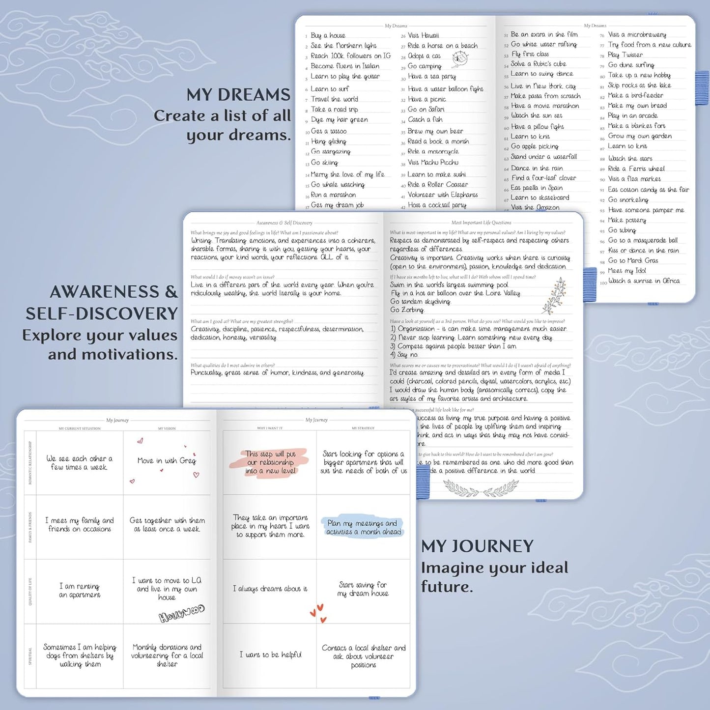 Legend Planner PRO – Deluxe Weekly & Monthly Life Planner to Increase Productivity and Hit Your Goals. Time Management Organizer Notebook – Undated – 7 x 10" Hardcover + Stickers – Periwinkle