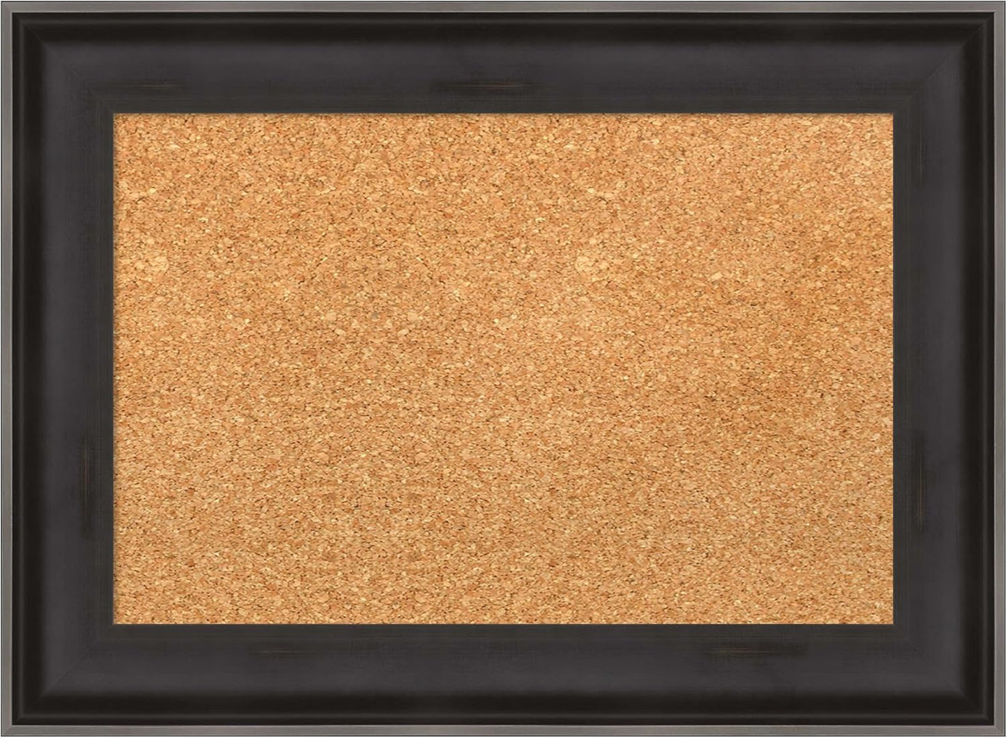 Amanti Art Natural Cork Board for Wall, 16x22 Vision Board with Black Wood Frame, Small Corkboard Office Decor for Home Organization, Casual Corkboard Pinboard to Display Items for Home Organization