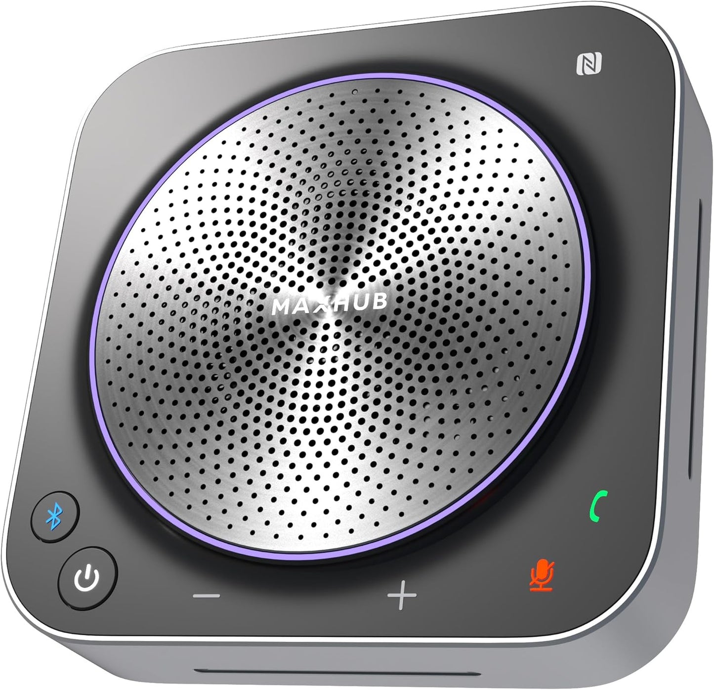 BM35 Wireless Bluetooth Microphone Conference Speakerphone, 360° Omnidirectional Sound Pickup 20ft Radius 8-Array Microphones, AI Noise Reduction NFC Wireless Quick Connection, 15H Talk Time