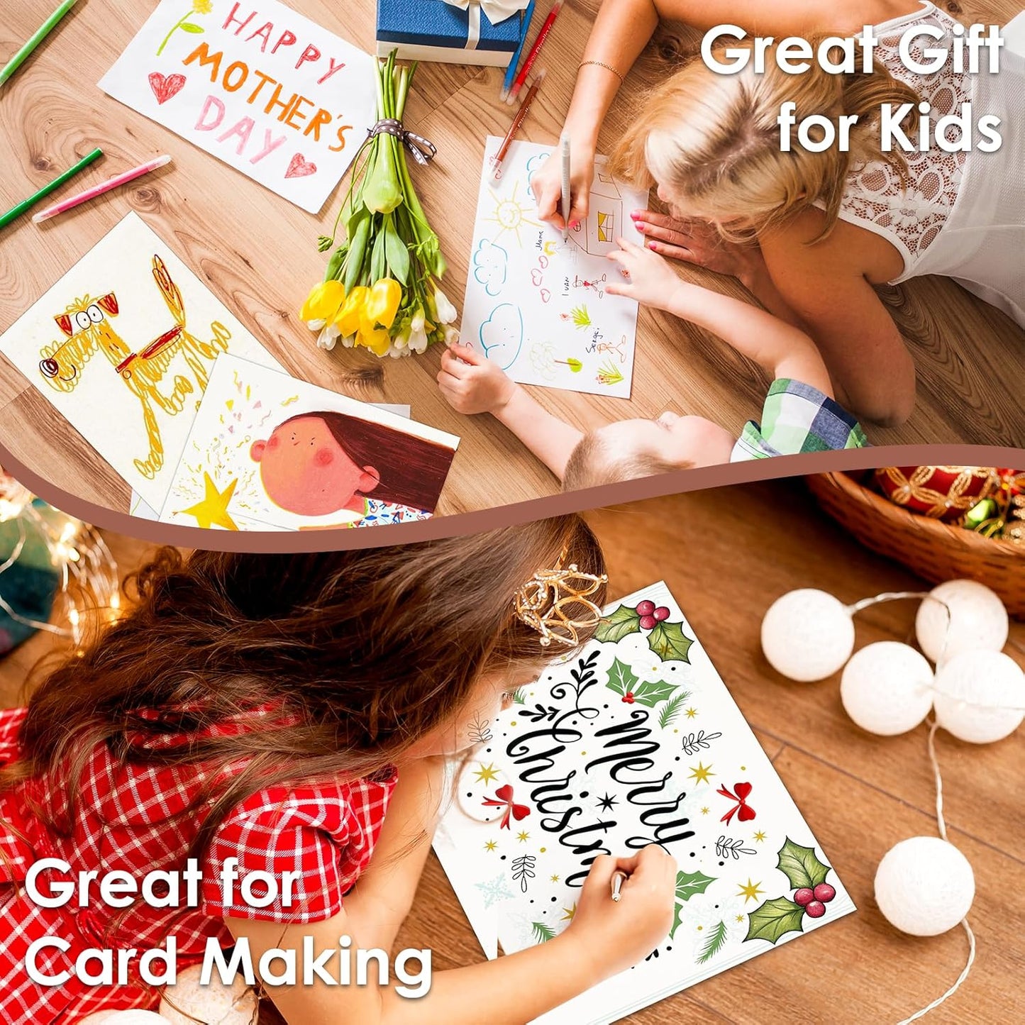 White Cardstock 8.5" x 11", 32 Sheets (85lb/230gsm) Heavy Weight Thick Loose Drawing Paper Cover Card Stock for Printer, Invitations, Drawing, Scrapbooking, Art School Supplies, DIY Cards