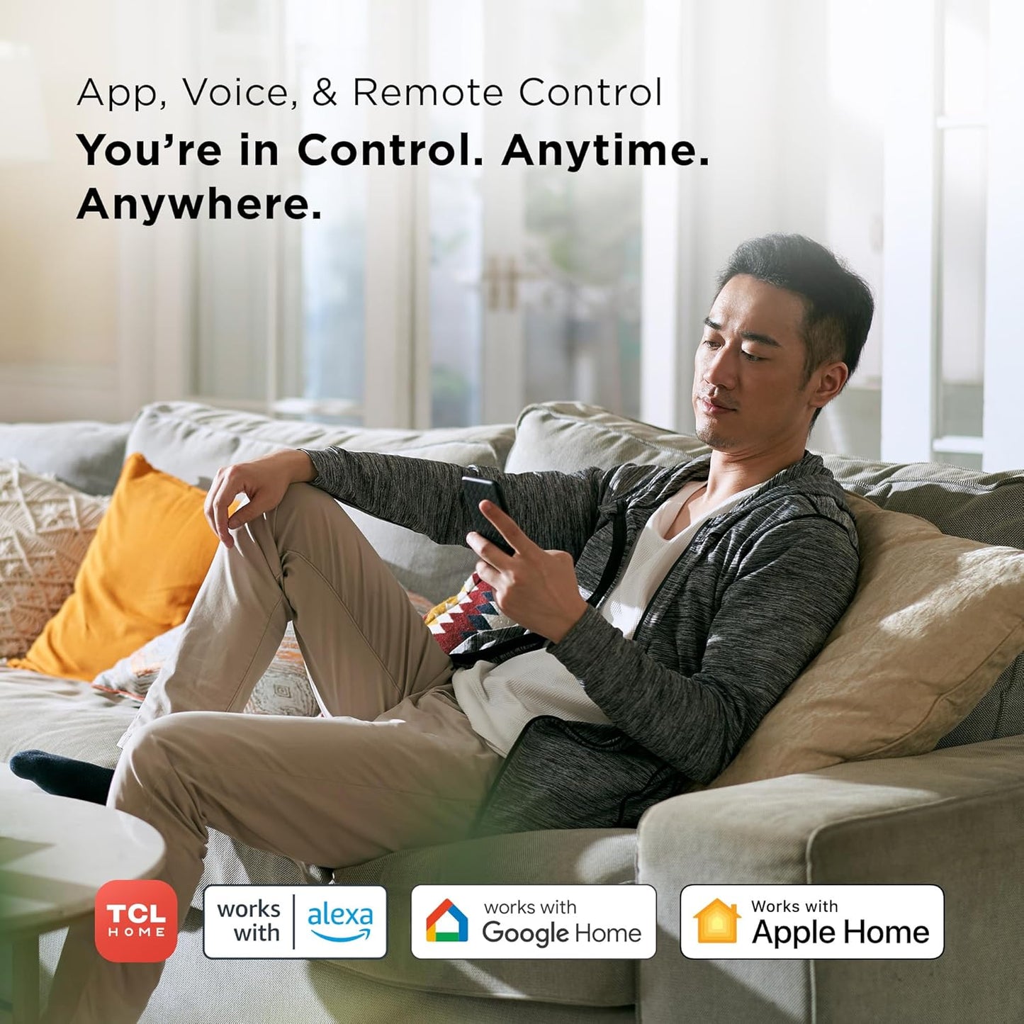 TCL H10W35W 10,000 10000 BTU Smart Window Air Conditioner, Fan & Dehumidifier, 450 Sq. Ft, Remote Control, Compatible with Alexa/Google Assistant, White