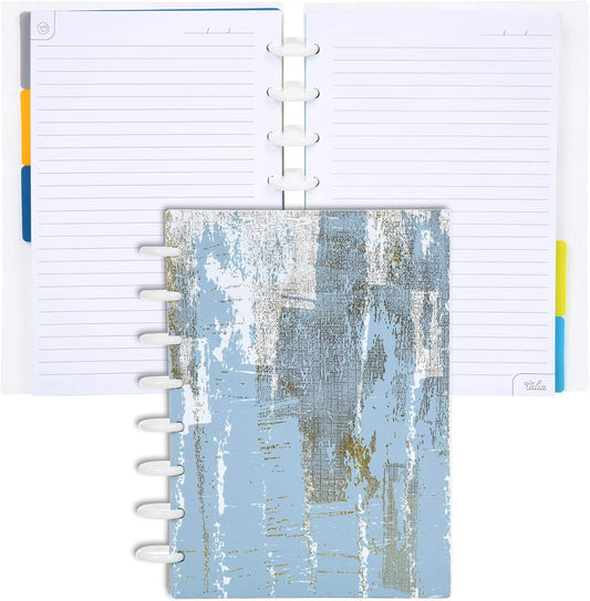 Talia Discbound Notebooks, Planner, Customizable, (xLuxe 2 Sky, Junior (5.5in x 8.5in))
