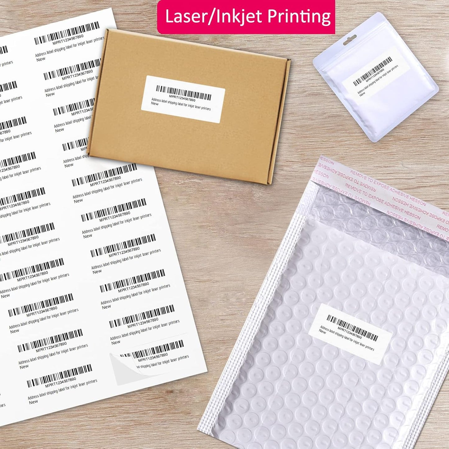 1" x 2-5/8" Shipping Address Labels 15000 Label Stickers Paper for Laser/Inkjet Printer 30 per Page Printable Mailing Labels - Matte, 500 Sheets