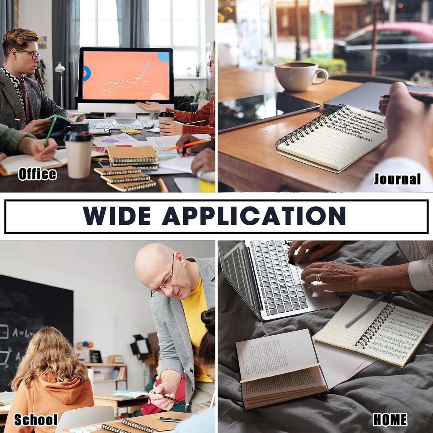 Jutom 2 Pcs Small Spiral Notebooks Memo Pads 3x5 Bulk Small Pocket Notebooks Mini Notepads with Lined Pages Mini Journals for Office Back to School Work Writing Supplies, 120 Pages (Kraft Color)