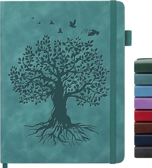 Lined Journal Notebook for Women Men, A4 Hardcover Leather Journals for Writing, 200 Pages Thick Paper, Daily Journal Notebook for Work, School, Note Taking, Business, Travel, College Ruled