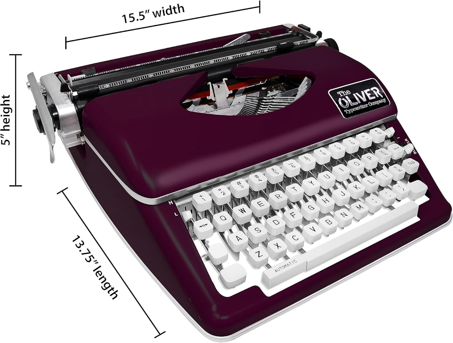 Timeless Manual Typewriter, Burgundy