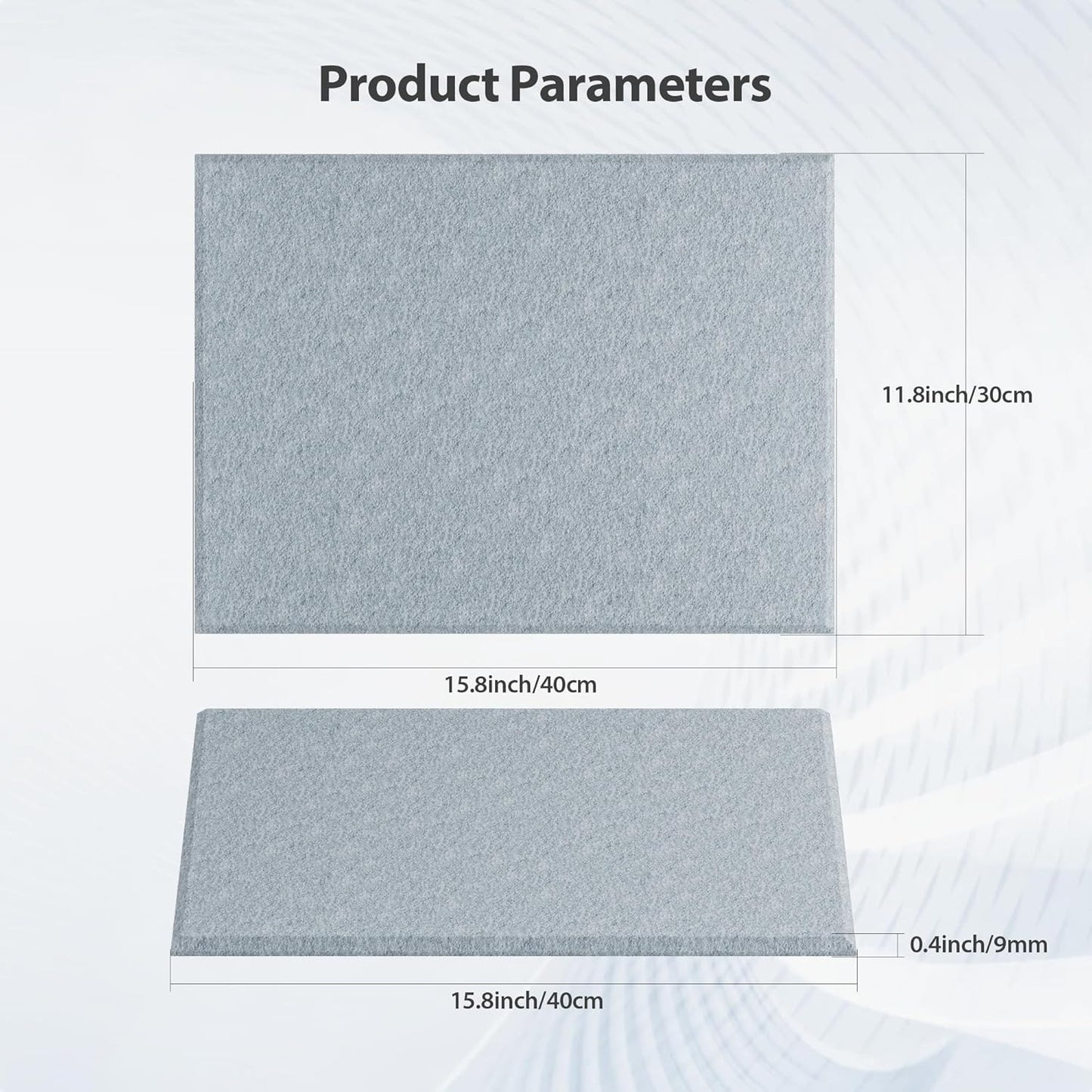 12 Pack Acoustic Panels Self Adhesive Sound Proof Foam, High Density Sound Acoustic Panel, 16X12X0.4 Inch 4:3 Rectangle Panels in Home, Office, Reccording Room, Studio, more(Blue Gray)