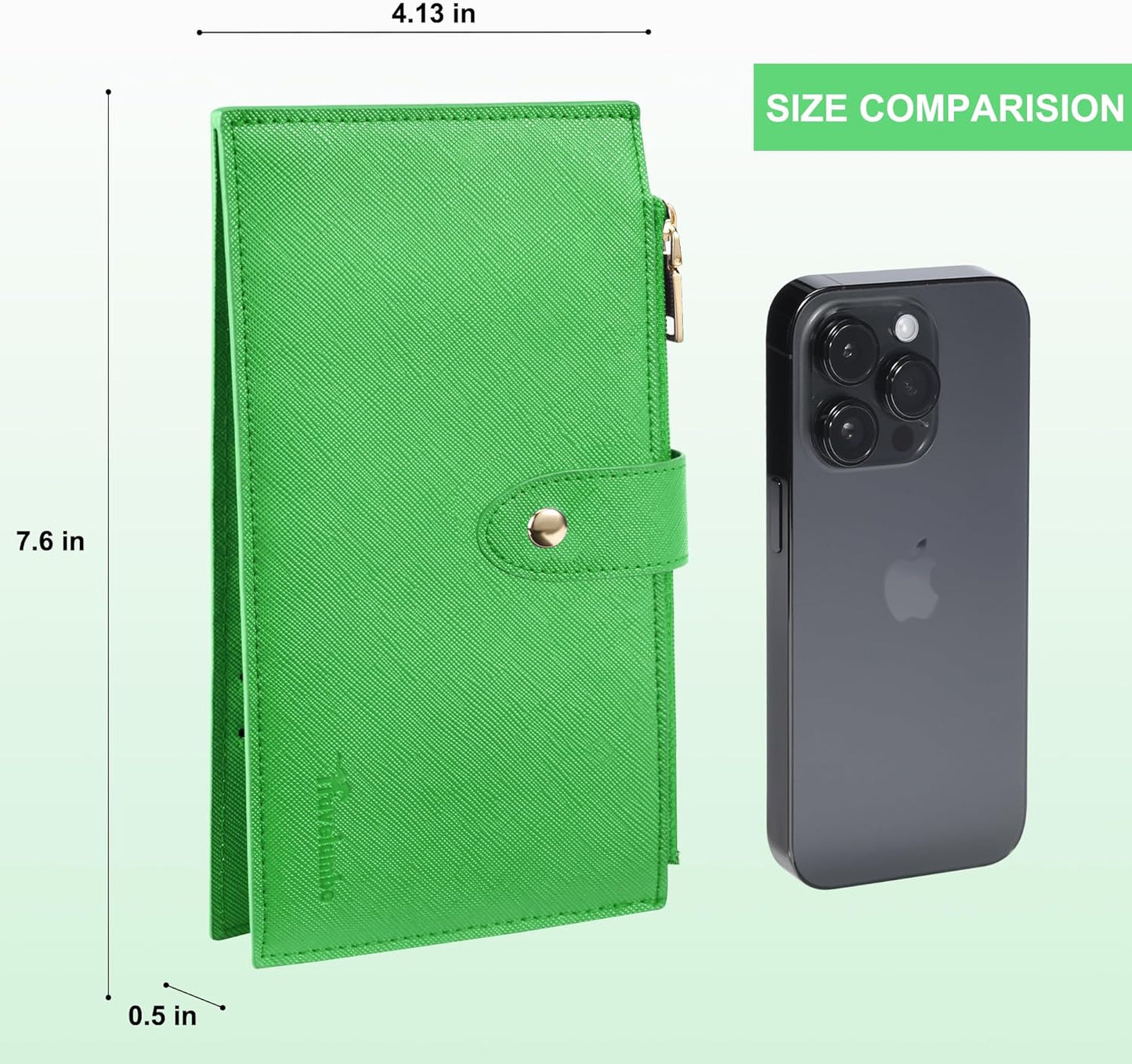 Travelambo RFID Wallet Women Large Size Bifold Multi Card Wallet Case with Zipper Pocke Credit Card Holder for Women