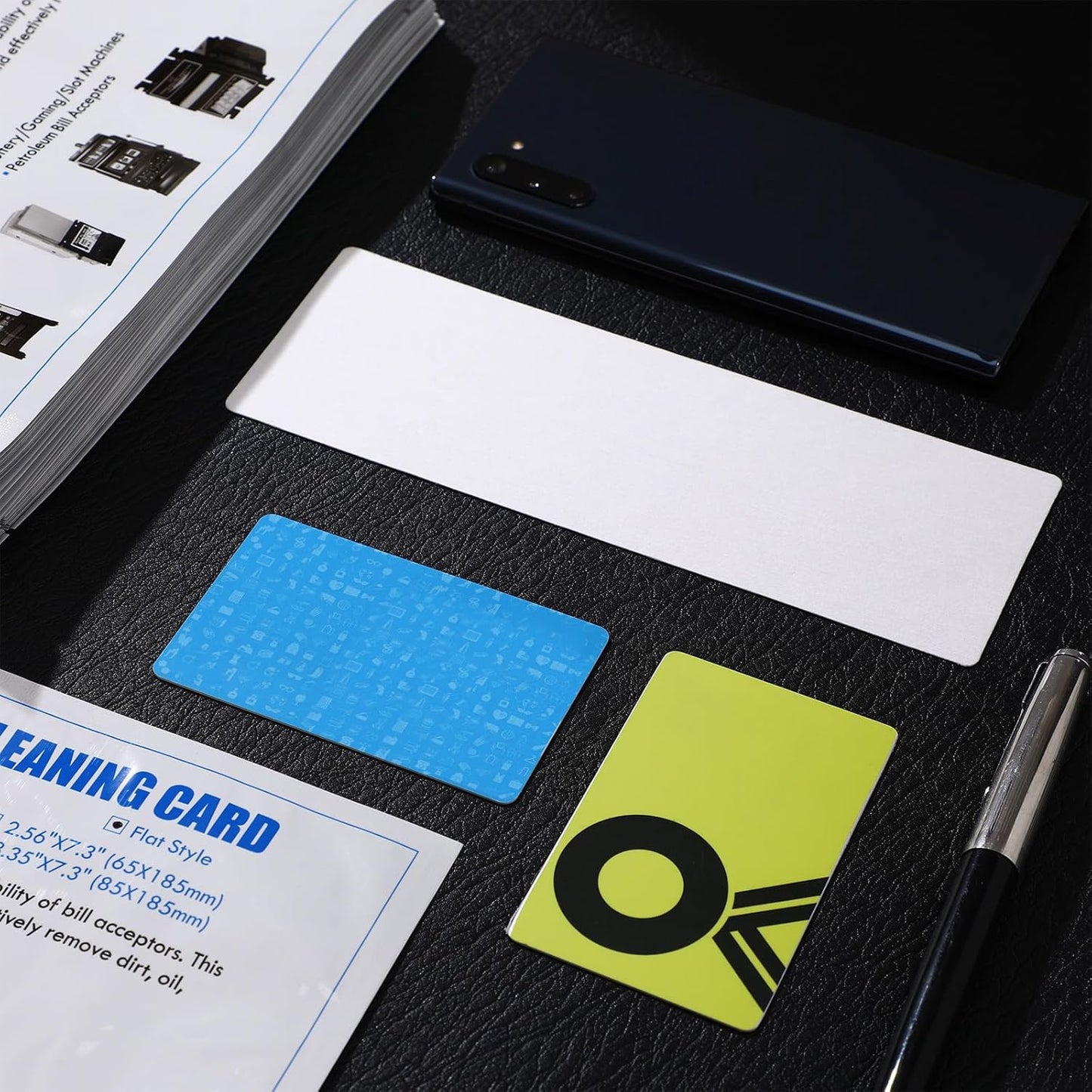 30 Pcs 2.5" x 7.5" Presaturated Bill Validator Cleaning Cards Compatible with All Bill Validators, Readers and Currency Counters