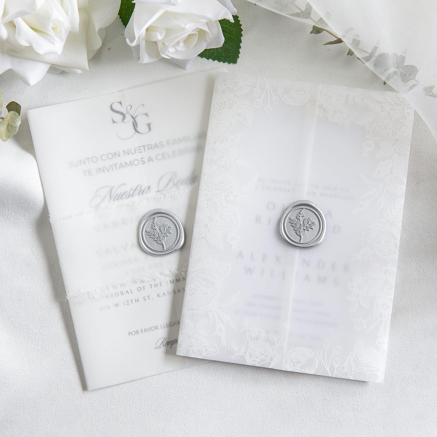 60 Pcs Silver Wax Seal Stickers, Wedding Invitation Accessories Envelope Stickers - Peferct for Wedding Accessories, Gift Box Craft Wrapping, Christmas Cards Envelope Seals