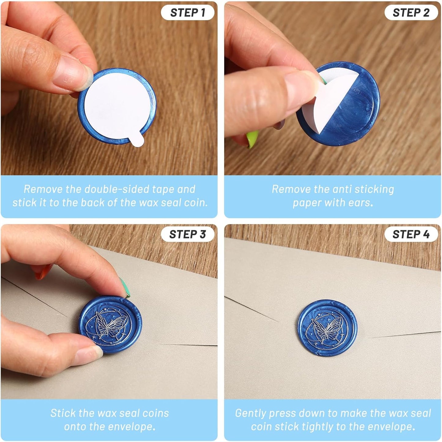 360 PCS Double Sided Adhesive Wax Seal Stickers Removable Sticky Tack Putty (1 inch) for Wax Sealing Stickers, for DIY Art,Craft,Home Decorative Tape