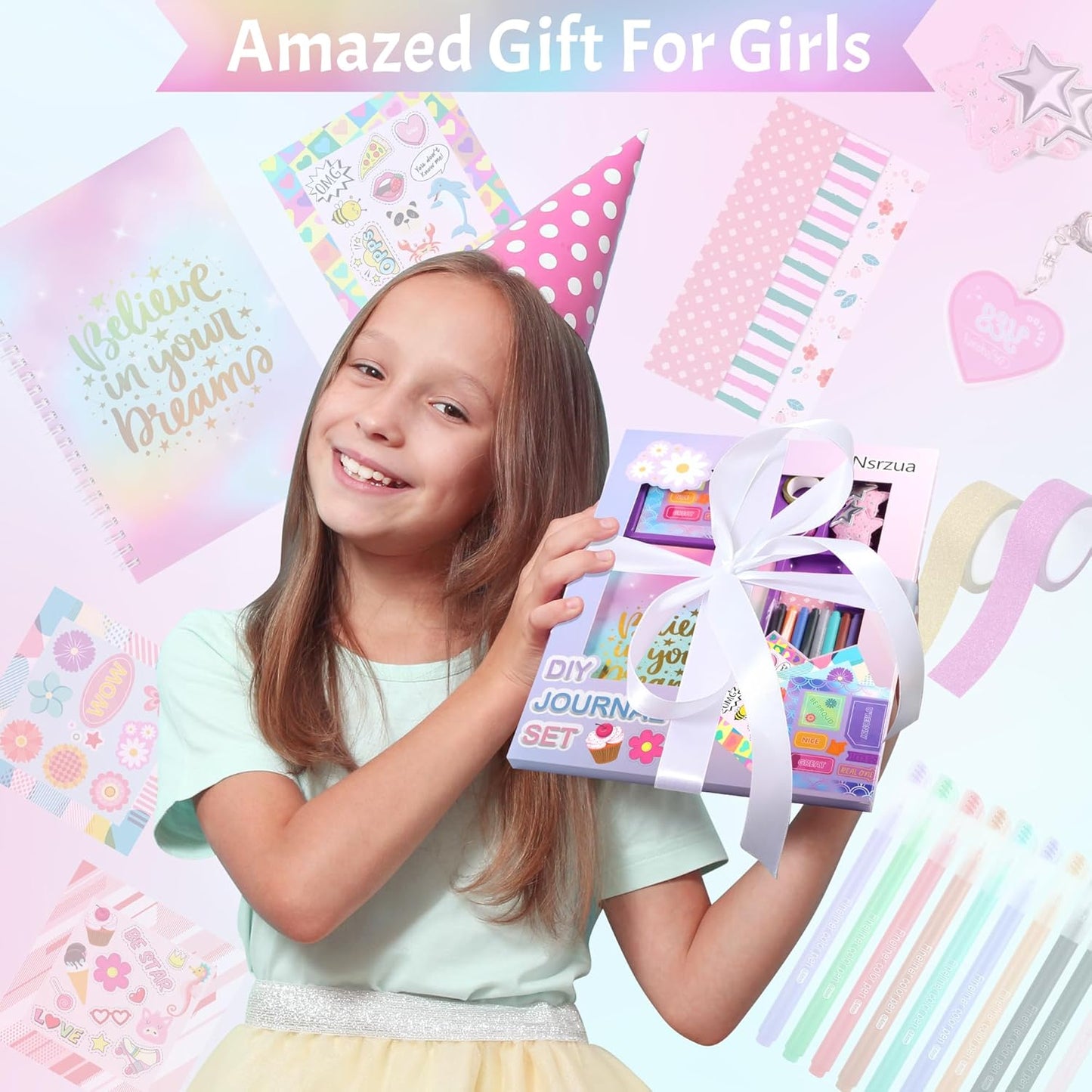 DIY Journal Kit for Girls,Toys for Ages 8-14 and Birthday Gifts for Girls