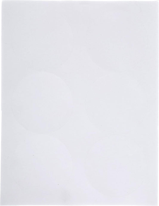 Compulabel Circular Labels for Laser and Inkjet Printers, 3 1/3-Inch Diameter, Permanent Adhesive, 6 Per Sheet, 100 Sheets Per Carton, White (311657)