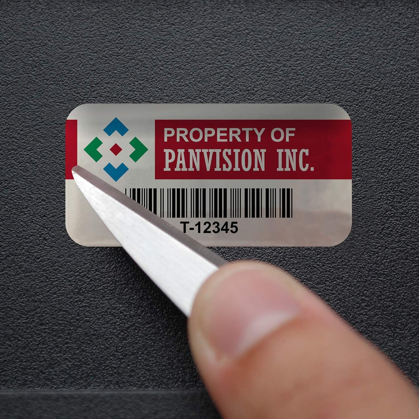 MyAssetTag Custom Asset Labels with Barcode | 0.75" x 1.5" 100% Aluminum Foil Tags with High-Bond Acrylic Adhesive, Pack of 100, Made in USA