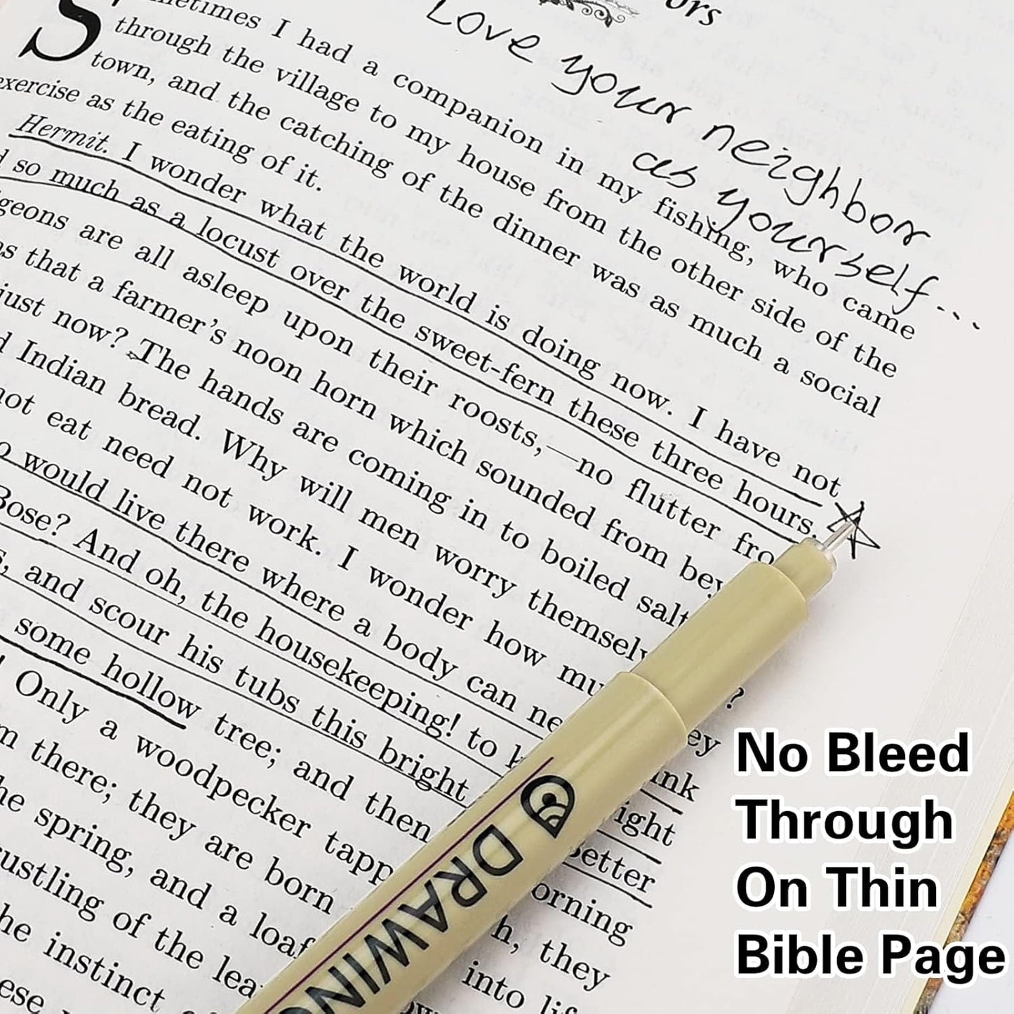 Muchcute Extra Fine Point Writing Pens:6 Black 0.25mm Ultra Thin Micron Pen 01 No Bleed Bible Journaling Study Supplies Annotation Smooth Waterproof Micro Line Tip Fineliner Gel Felt Ink Markers Stuff