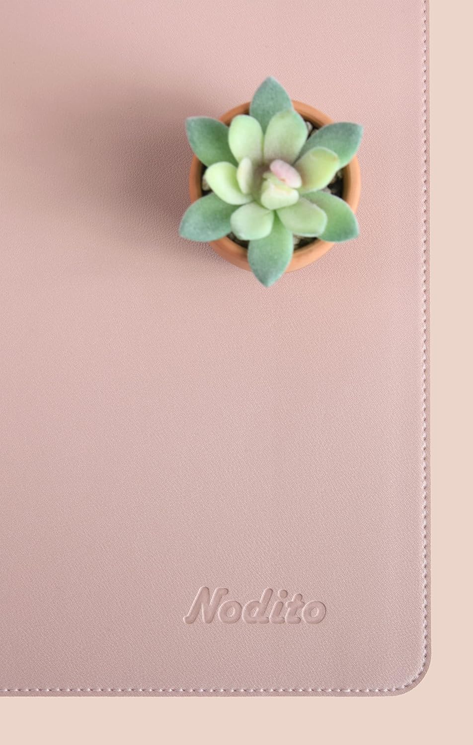 DeskPaw Dual-Sided Leather Desk Pad,Blotter for Laptop Computer,Mouse Pad,Writing,Drawing,Arts and Craft Mat (Pink/Silver, 17x35”)