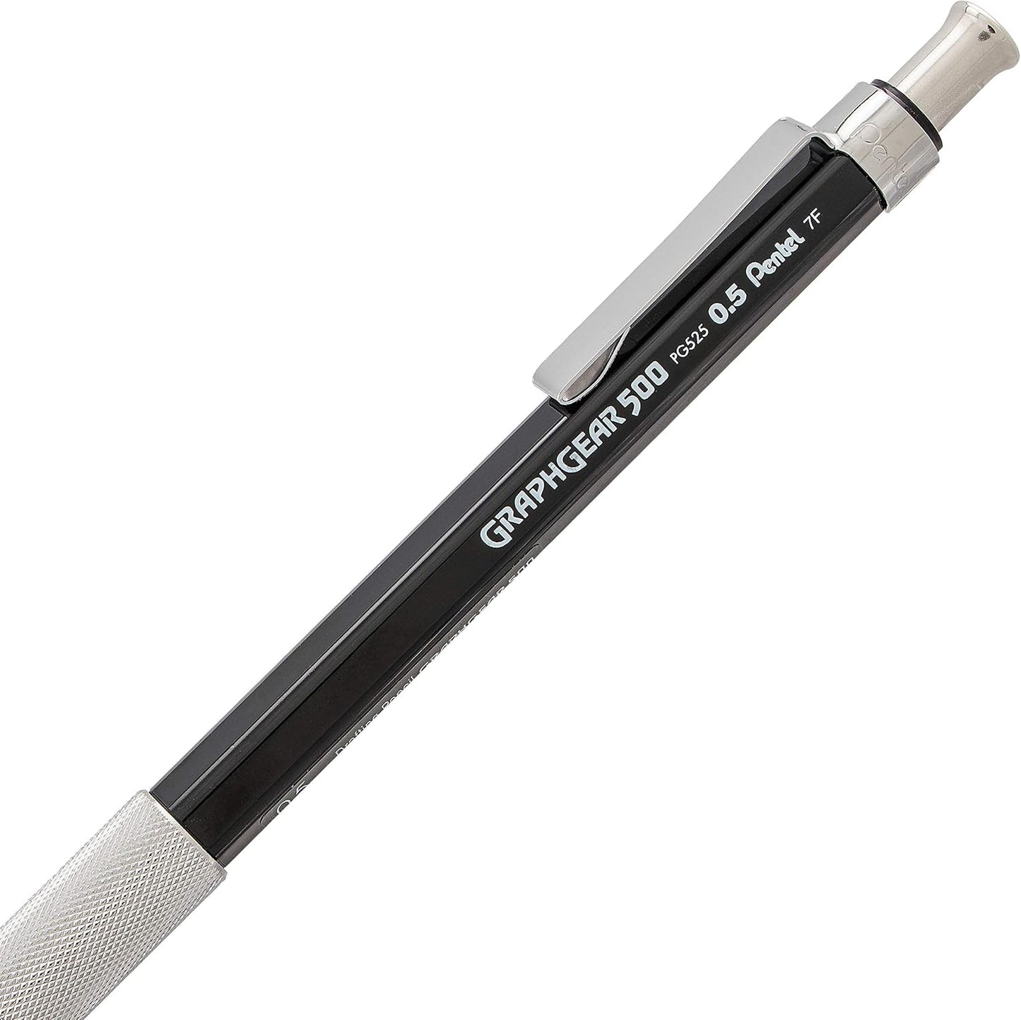 Pentel GraphGear 500 Mechanical Drafting Pencil, (0.5mm), Fine Line, Black Barrel, Pack of 4 (PG525BP4A)