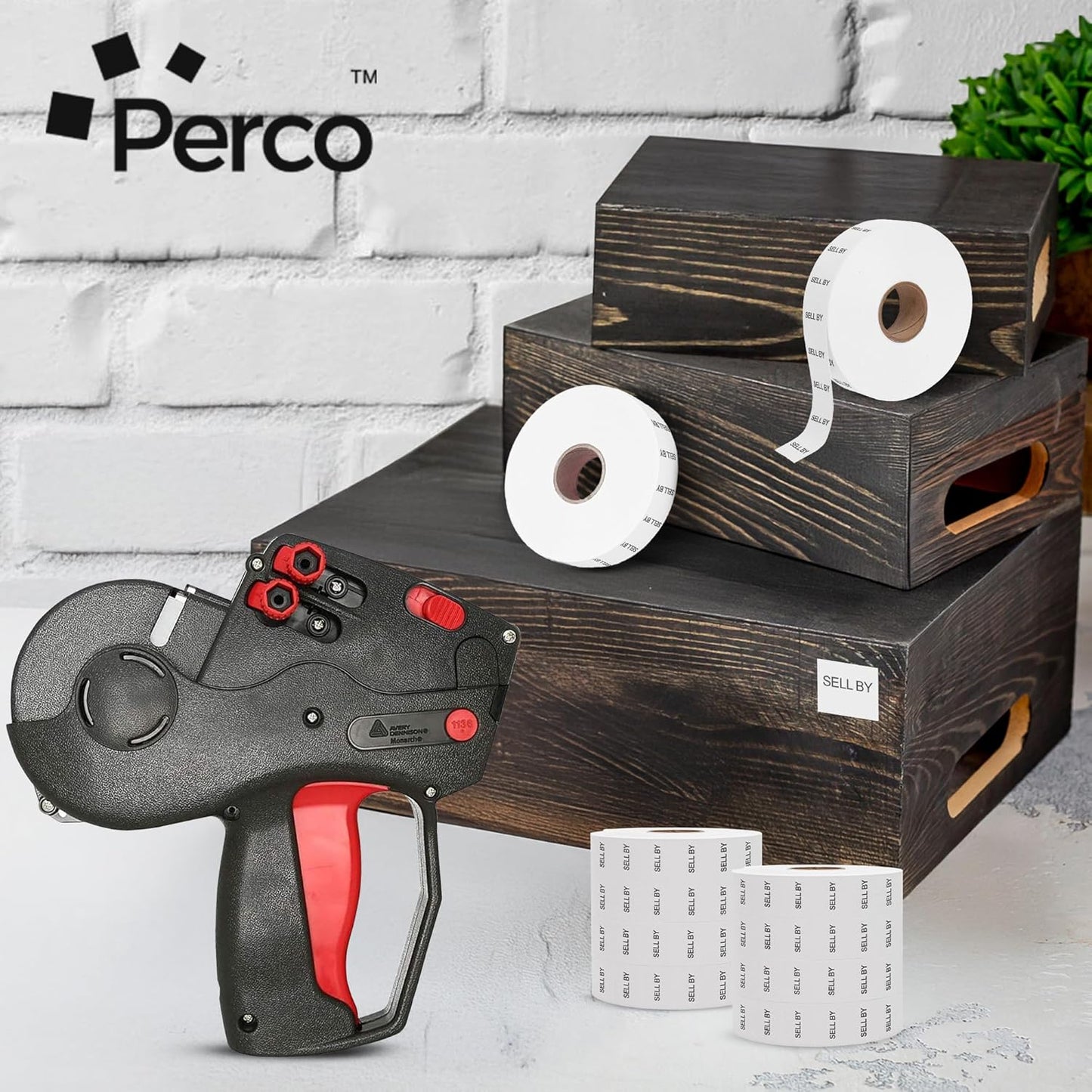 Perco Sell by Labels for Monarch 1136 Price Gun – Case of 8 Sleeves, 112,000 Marking Labels Value Pack