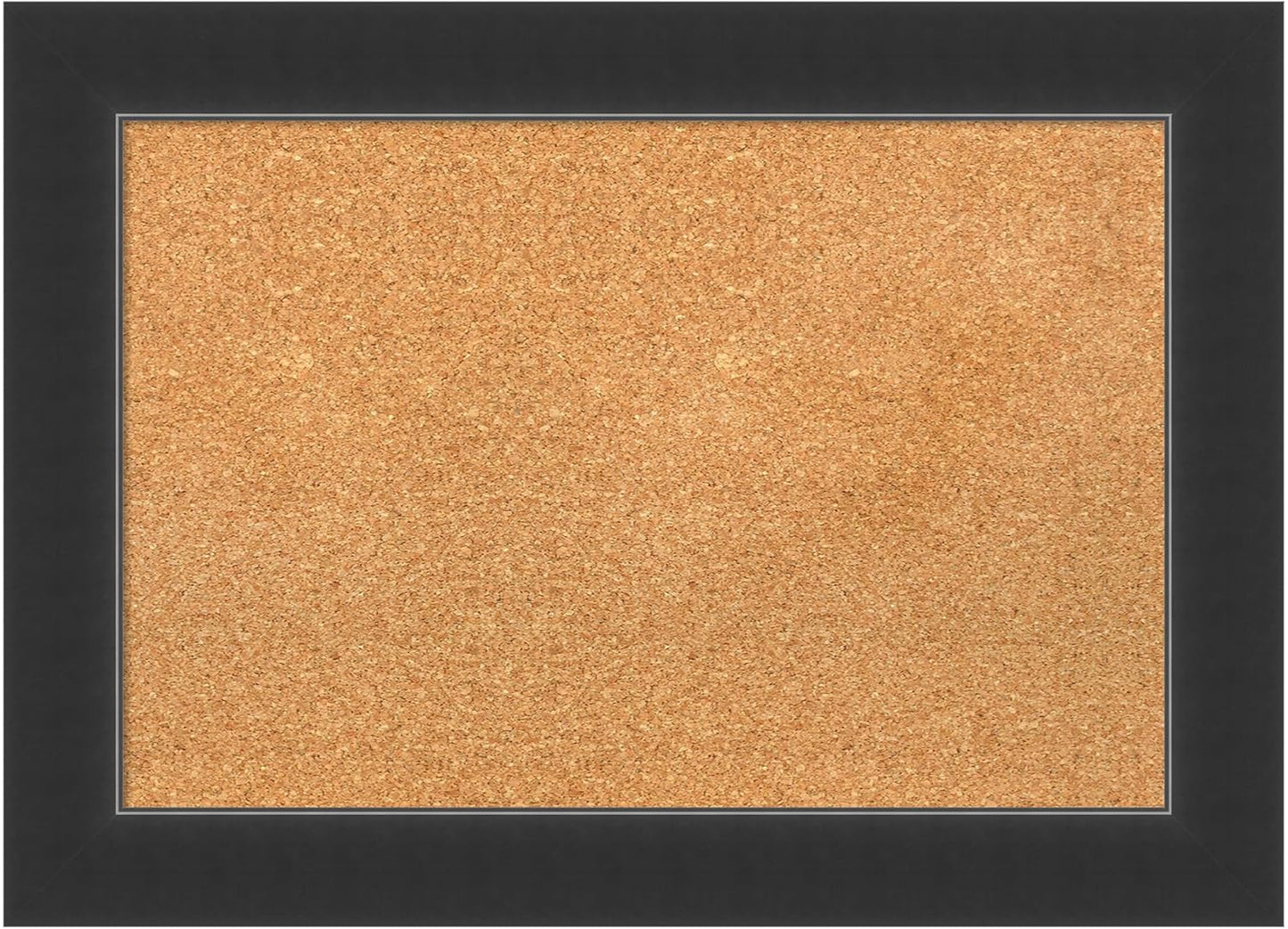 Amanti Art Natural Cork Board for Wall, 21x29 Vision Board with Black Wood Frame, Medium Corkboard Office Decor for Home Organization, Modern Corkboard Pinboard to Display Items for Home Organization