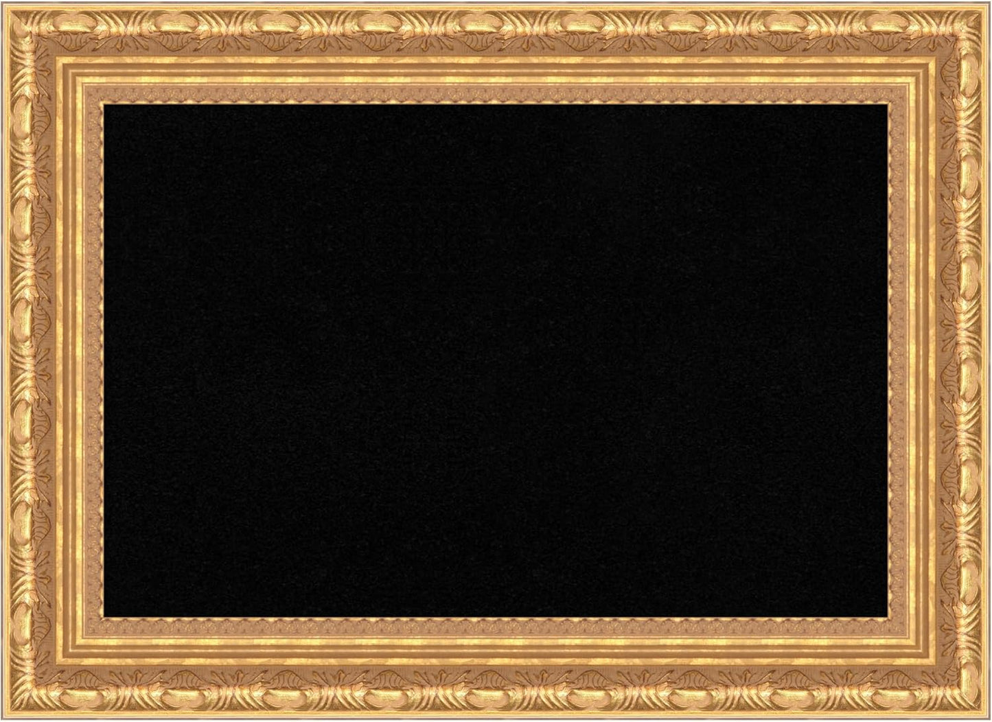 Amanti Art Black Cork Board for Wall, 16x22 Vision Board with Gold Wood Frame, Small Corkboard Office Decor for Home Organization, Traditional Corkboard Pinboard to Display Items for Home