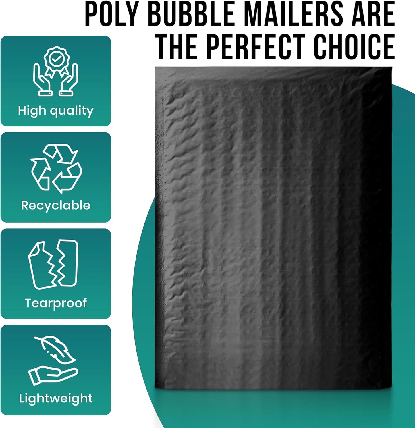 Levex - #000 4" x 8" [5 Pack] Blue Poly Bubble Mailers, Padded Envelope Mailers, Packing Envelope & Mailing Bags for Shipping