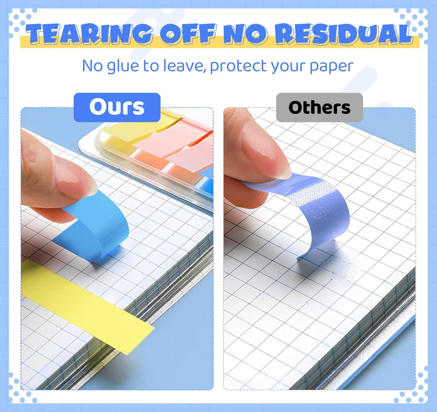 24 Pack Sticky NotesTabs Pads,2400 Sheets Index Tabs,2.99 * 0.62in Small Self-Stick Page Markers,8 Bright Colors Page Flags Mini Self-Stick Pads to Post for Office,School,Home,Meeting,Back to School