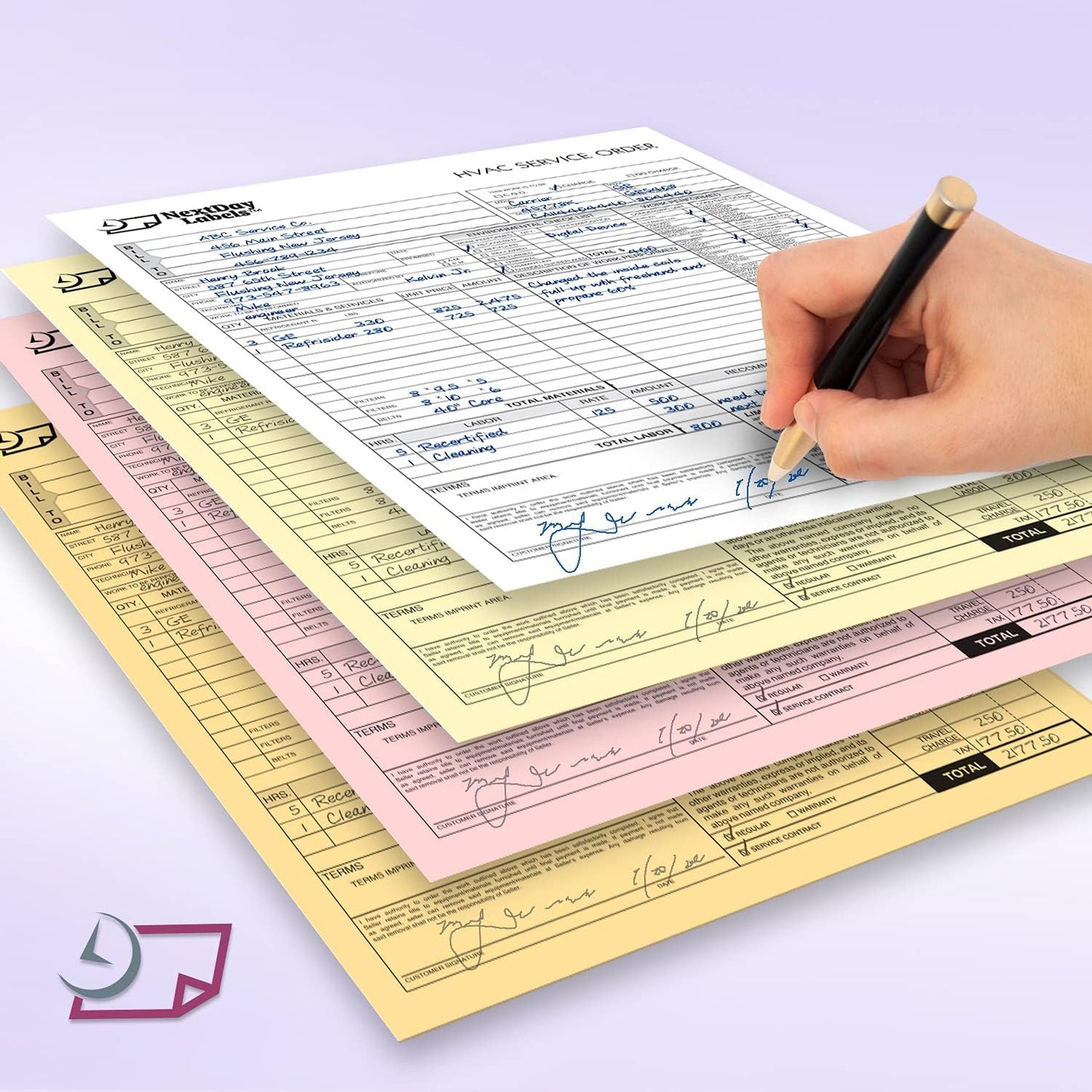 NextDayLabels - Superior Carbon-Less NCR, Pre Collated Paper, 500 Sheets Per Pack (8-1/2" x 11" 4 Part Reverse, 5915)