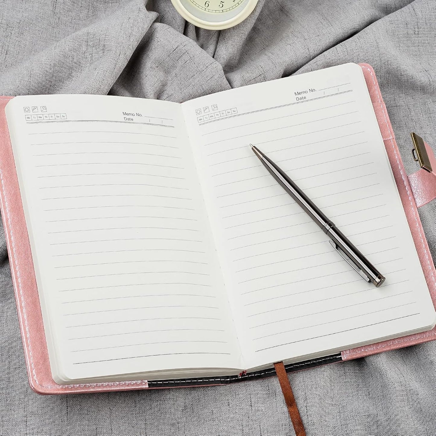 WEMATE Diary with Lock, A5 PU Leather Journal with Lock 240 Pages, Vintage Locks Journal Password Notebook with Pen, Locks Diary Planner Organizer for Men and Women, 8.6x5.8in