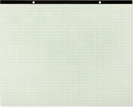 Fainne Large Engineering Graph Paper Pad 22''x17'' Landscape 4" x 4"Grid Pad Giant Drafting Sketching Graph Paper for Engineer Architect Designer Mathematician Draftsman(Beige and Green)