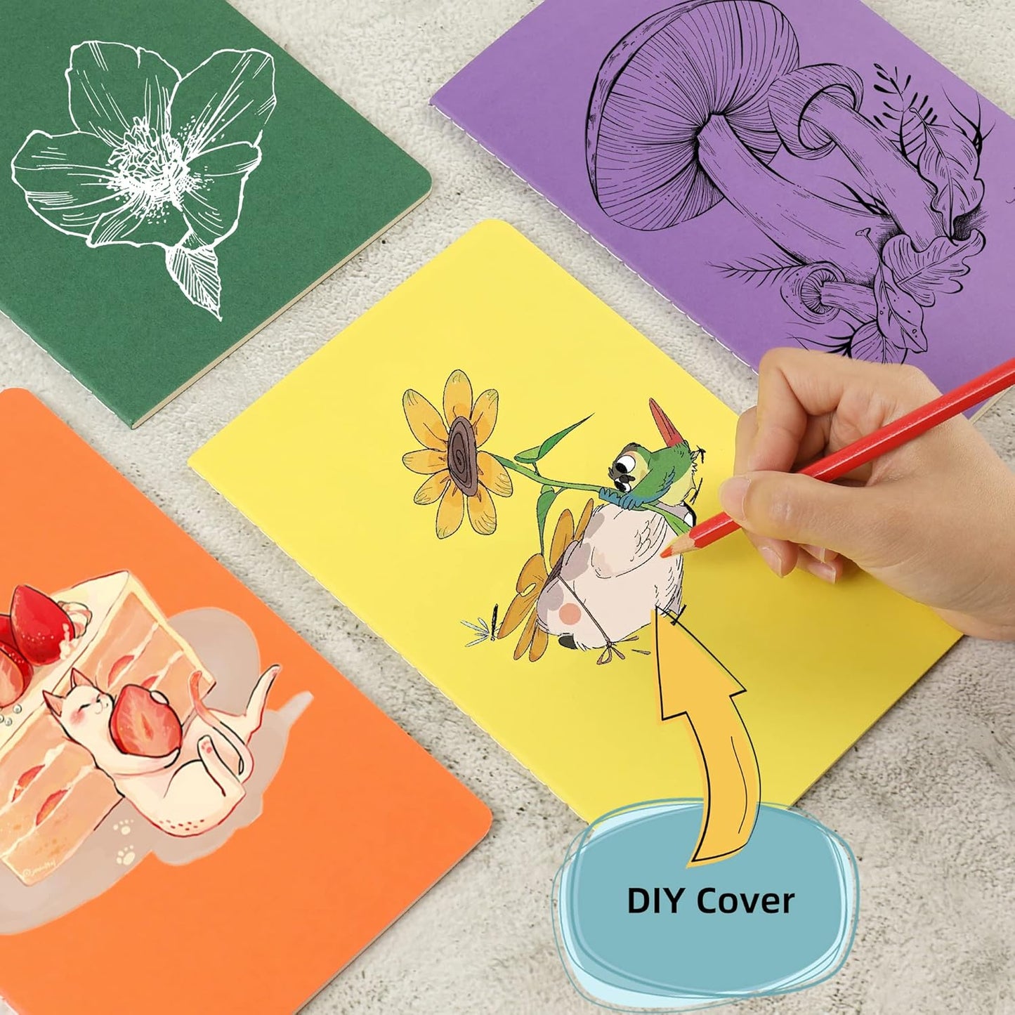 24 Pack College Ruled Notebook & Journal Bulk, Multi Cover, Line Thick Paper, A5 Size, 5.5x8.3 inch, 60 Page, Small Subject Composition Note Pad Set for Women Men Kids Traveler Student Office