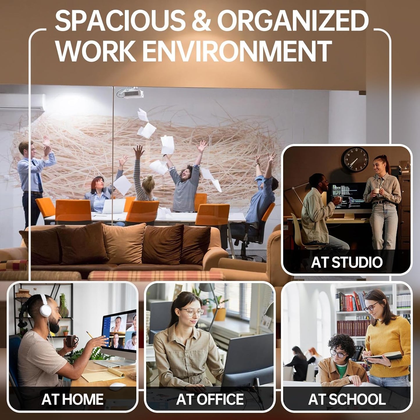 Desk Grommet 2 inch(50mm) 12 Pcs, Desk Hole Grommet, Cable Grommet, Desk Hole Cover, Desk Cord Hole Cover, Desk Cable Hole Cover with Hole Saw, Desk Wire Hole Insert, Furniture Hole Cover(White)