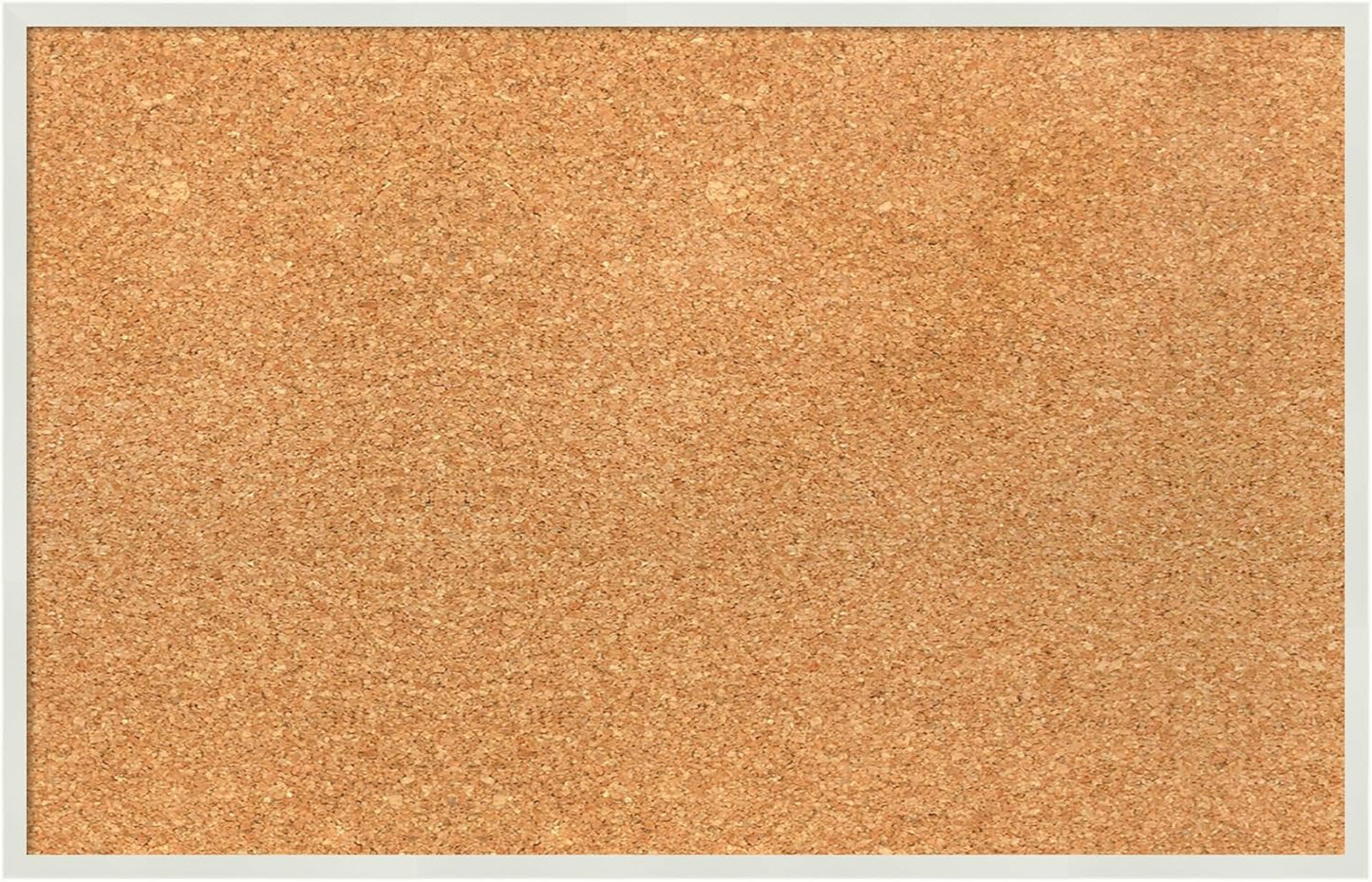 Amanti Art Natural Cork Board for Wall, 15x23 Vision Board with White Frame, Small Corkboard Office Decor for Home Organization, Modern Corkboard Pinboard to Display Items for Home Organization in