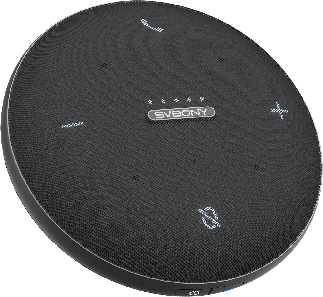 SVBONY SVHub Omni2 Conference Speaker and Microphone, Bluetooth Speakerphone with AI Transcription, 360° Voice Pickup with 4 Mic, Noise Cancellation, 10-Level Volume, USB Speaker Mic for Hmoe Office