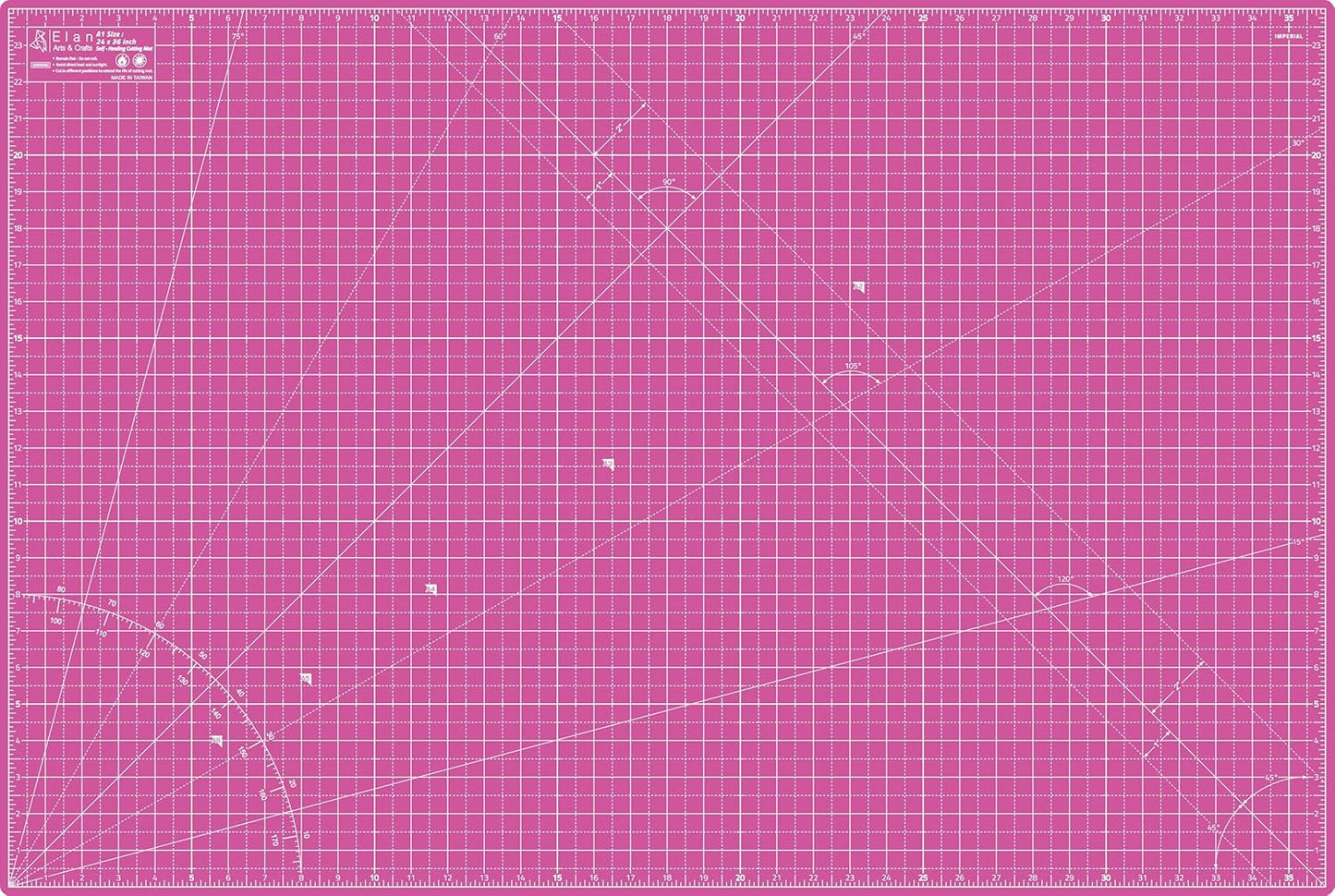 Elan Cutting Mat A1 Pink & Purple, Large Self Healing Cutting Mat 24 x 36 Inch, 5-Ply Craft Board Pink, Hobby Board for Crafts 24x36 Inch