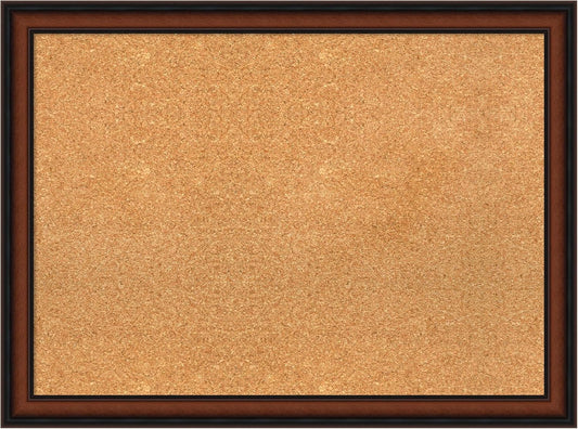 Amanti Art Natural Cork Board for Wall, 23x31 Vision Board with Brown Wood Frame, Medium Corkboard Office Decor for Home Organization, Traditional Corkboard Pinboard to display items for home