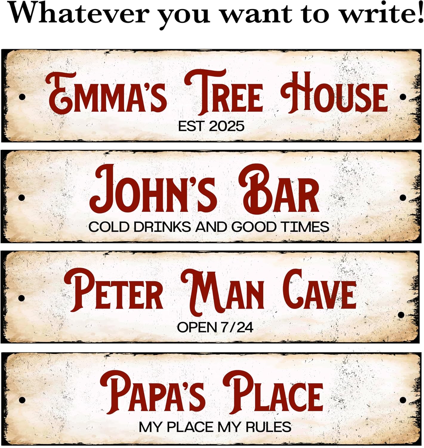 Custom Wooden Wall Sign, Personalized Rustic Wall Plaque, General Use Indoor Decor, Office, Room, Coffee Corner, Shed, Hallway Nameplate, Custom Sign with Any Text