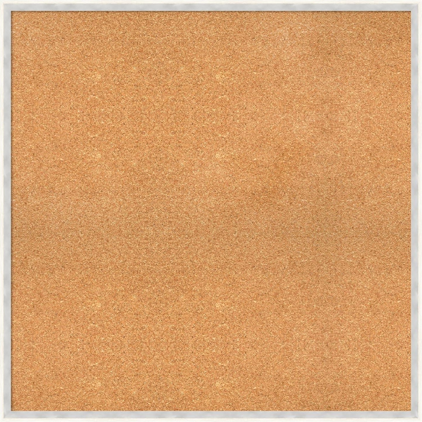 Amanti Art Natural Cork Board for Wall, 31x31 Vision Board with White Frame, Large Corkboard Office Decor for Home Organization, Modern Corkboard Pinboard to Display Items for Home Organization in