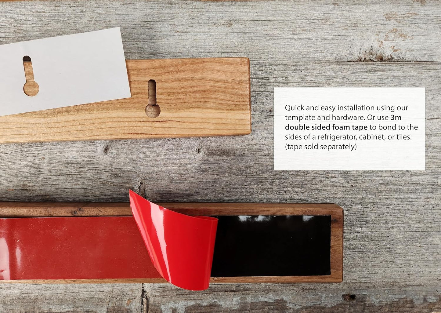 Magnetic Wooden Knife Bar Holder Strip, Cherry or Walnut, 12, 16, 20, or 24 Inch (16 Inch, Cherry)