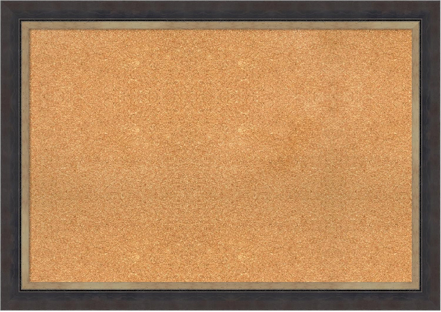 Amanti Art Natural Cork Board for Wall, 29x41 Vision Board with Black Wood Frame, Large Corkboard Office Decor for Home Organization, Casual Corkboard Pinboard to display items for home organization