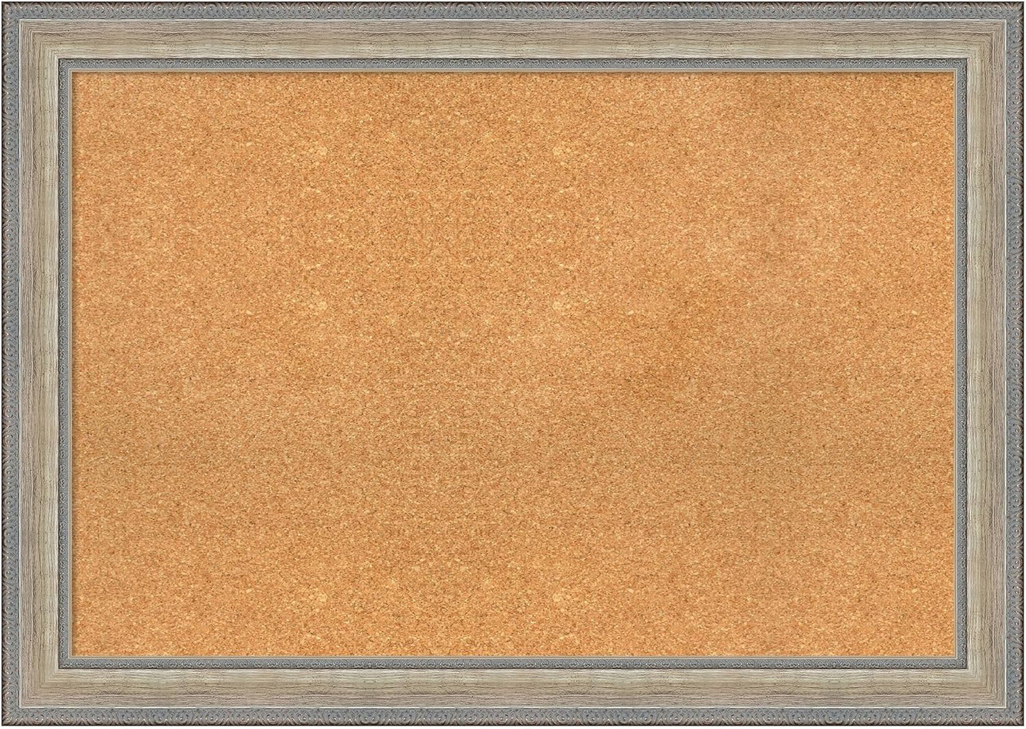 Amanti Art Natural Cork Board for Wall, 29x41 Vision Board with Silver Wood Frame, Large Corkboard Office Decor for Home Organization, Traditional Corkboard Pinboard to display items for home