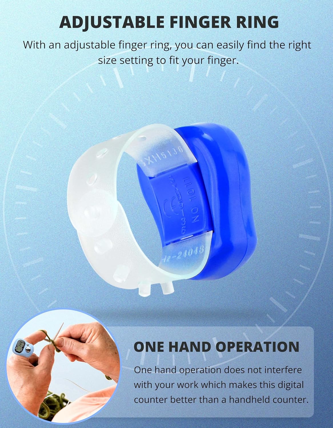 KTRIO Electronic Finger Counter, Mini LCD Digital Display Tally Counter 5-Digit Number Count Clicker, Counters Clickers for Knitting, Crochet, Coaching, Lap, Golf, Toddler & Fidget