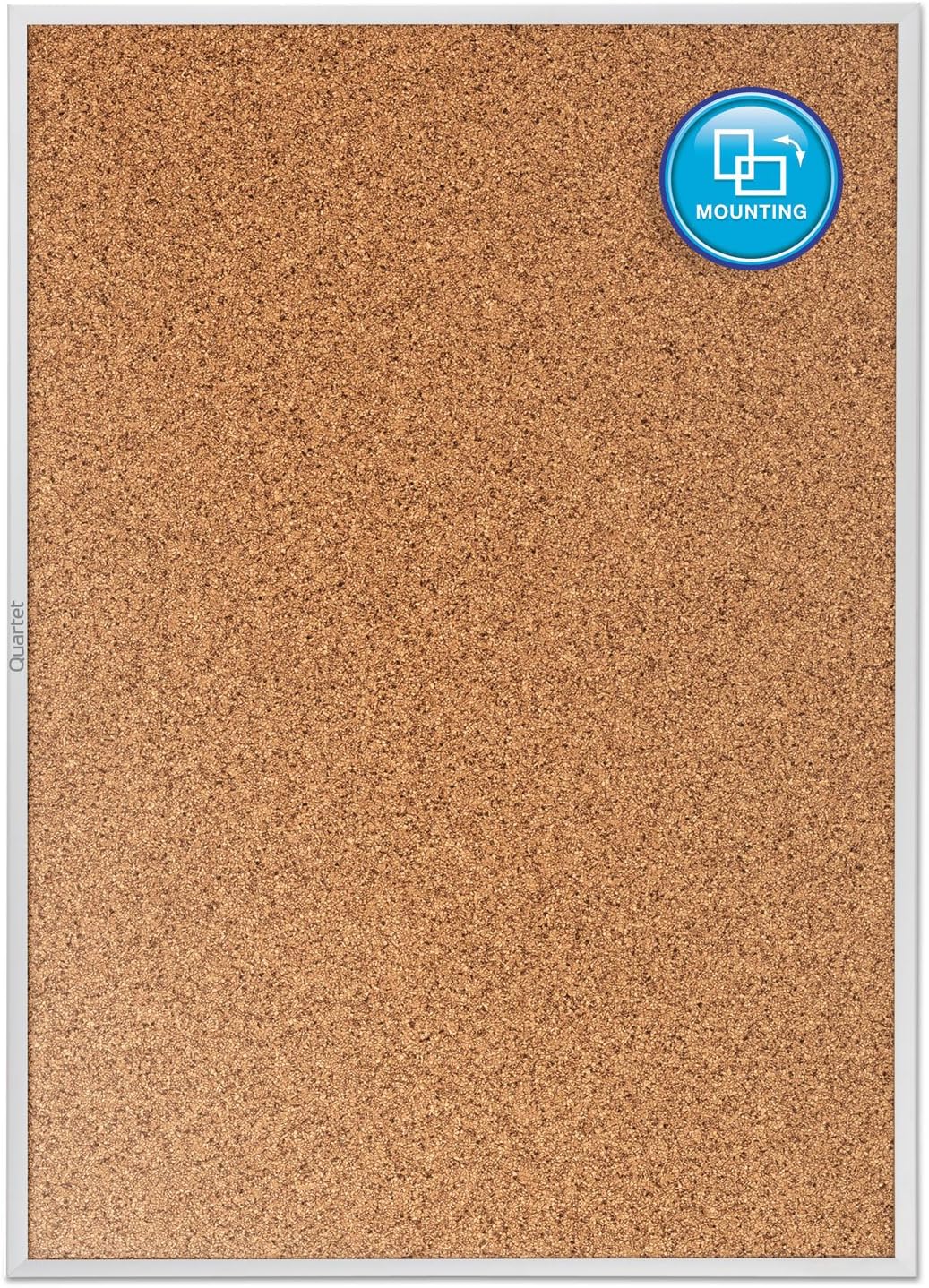 Quartet Cork Board, Bulletin Board, 8' x 4' Corkboard, Aluminum Frame (2308),Silver