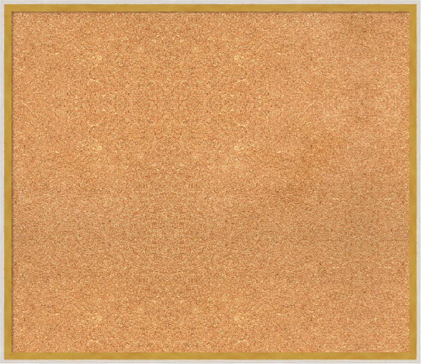 Amanti Art Natural Cork Board for Wall, 25x29 Vision Board with White Frame, Large Corkboard Office Decor for Home Organization, Modern Corkboard Pinboard to Display Items for Home Organization in