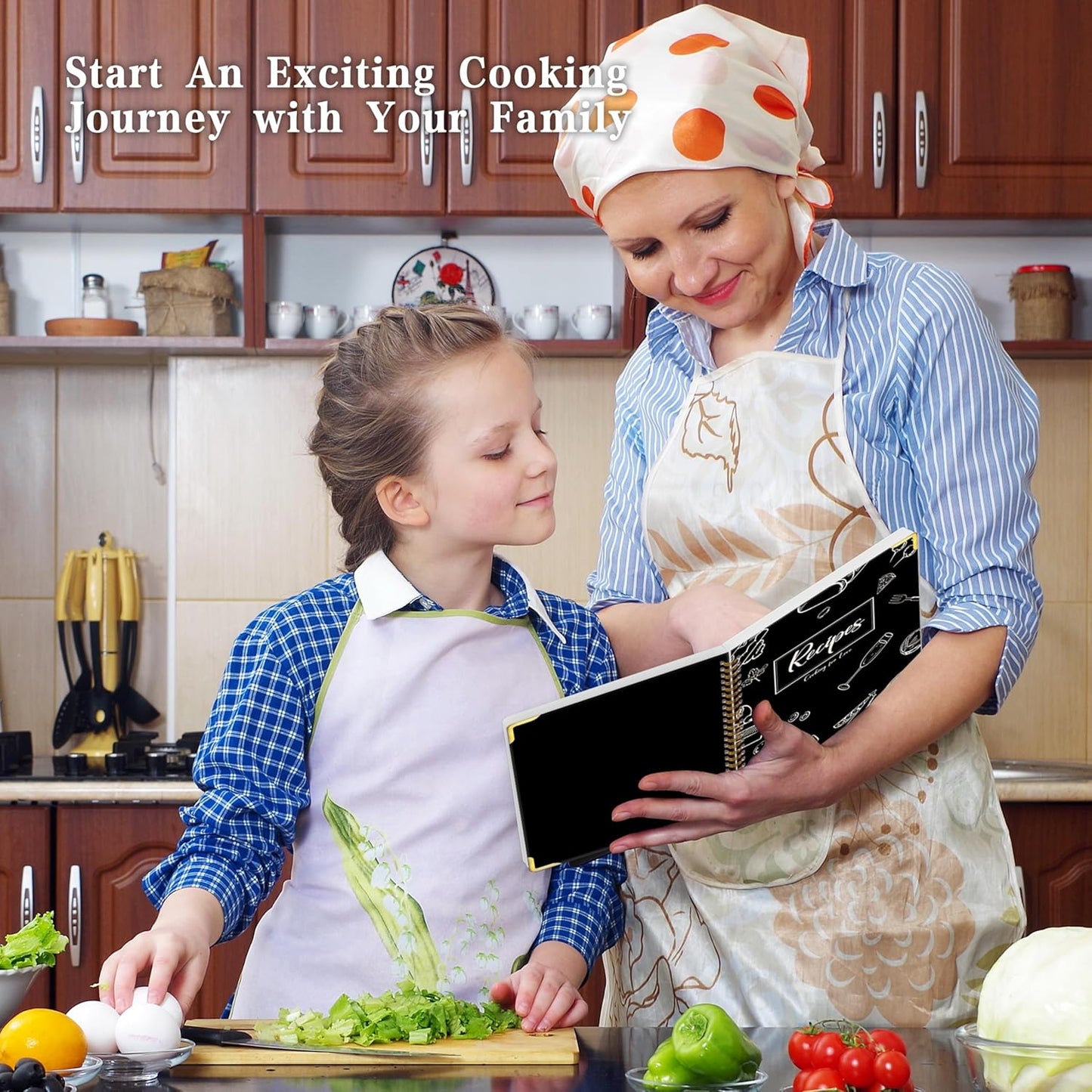 GOLDPEI Blank Recipe Book to Write in Your Own Recipes, Blank Cookbook with 175 Pages for Family Cooking Lover, Recipe Notebook with Tab Sticker Sheets, Recipe Journal, Hardcover, 7.5" x 9.5"