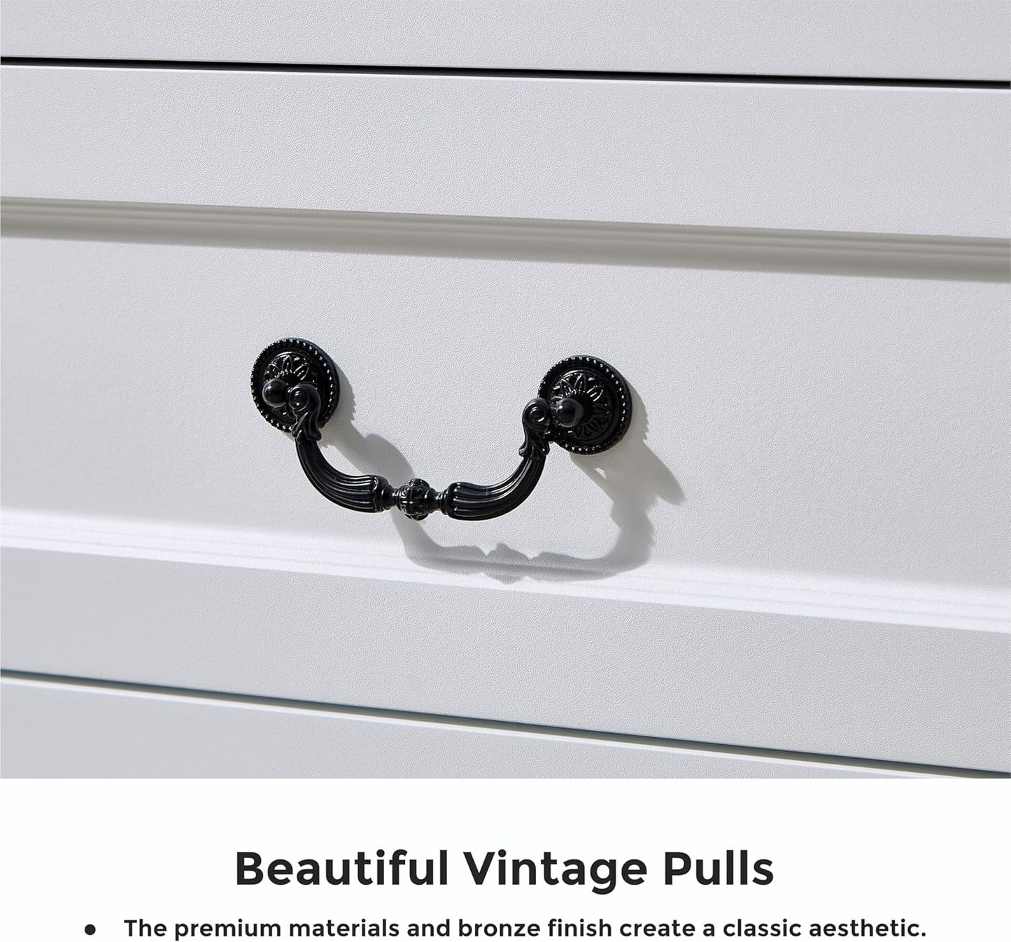 LIDYUK 6 Drawer Dresser for Bedroom Farmhouse WhiteTall Wood Chest of Drawers for Bedroom Dresser, Modern Rustic 55" Wide Drawers Dressers Wooden Closet and Storage Cabinet, Hallway, Living Room