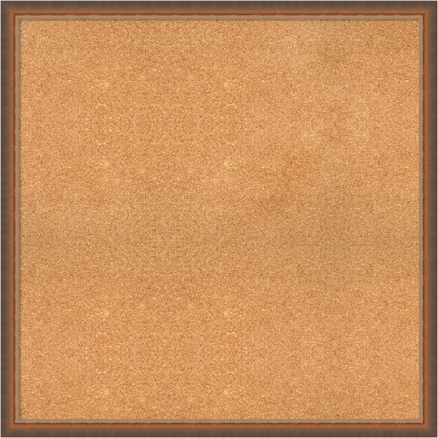 Amanti Art Natural Cork Board for Wall, 32x32 Vision Board with Bronze Frame, Large Corkboard Office Decor for Home Organization, Modern Corkboard Pinboard to Display Items for Home Organization in