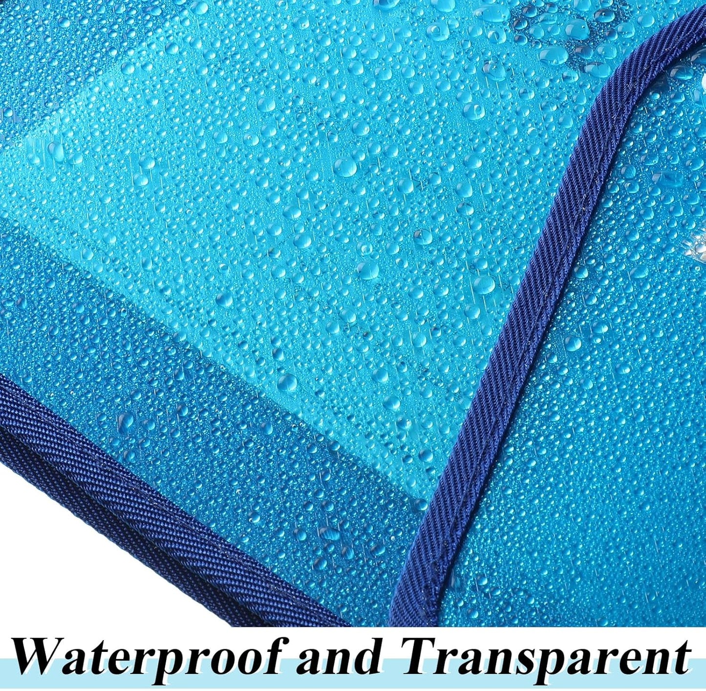 10 Pieces Plastic File Folders Envelope Expanding File Wallet Organizer Documents Folder with Snap Closure and Pocket, A4 Size Waterproof Transparent Pouch(Blue,Horizontal)