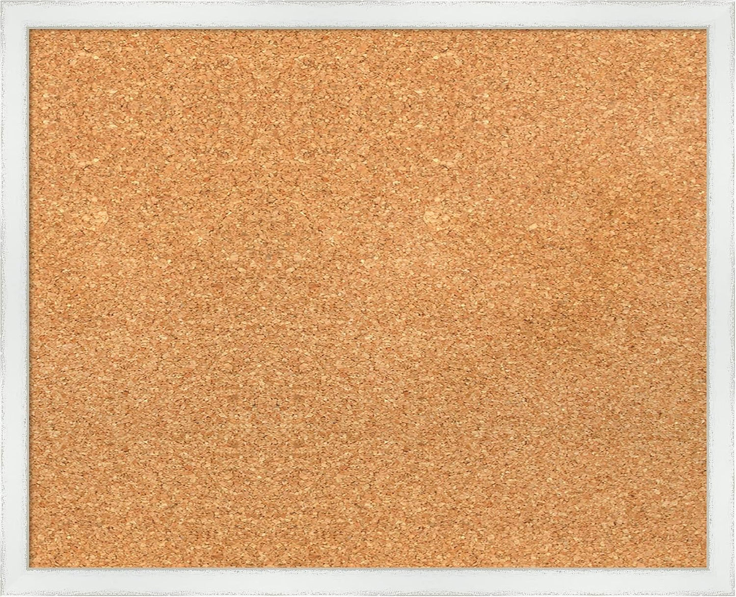 Amanti Art Natural Cork Board for Wall, 17x21 Vision Board with White Frame, Small Corkboard Office Decor for Home Organization, Country Rustic Corkboard Pinboard to Display Items for Home